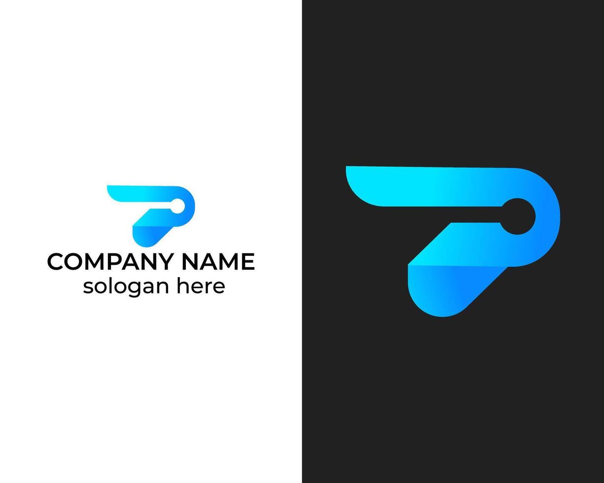 Modern technology logo design template for company vector