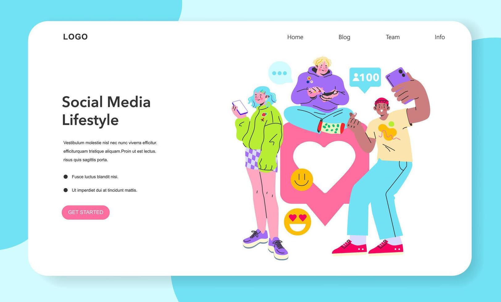 Digital Natives. Flat Illustration vector