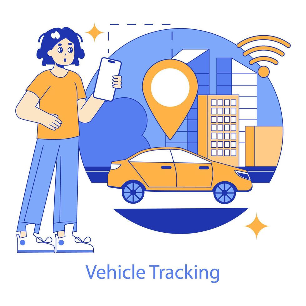 hyperconnectivity. Flat Illustration vector