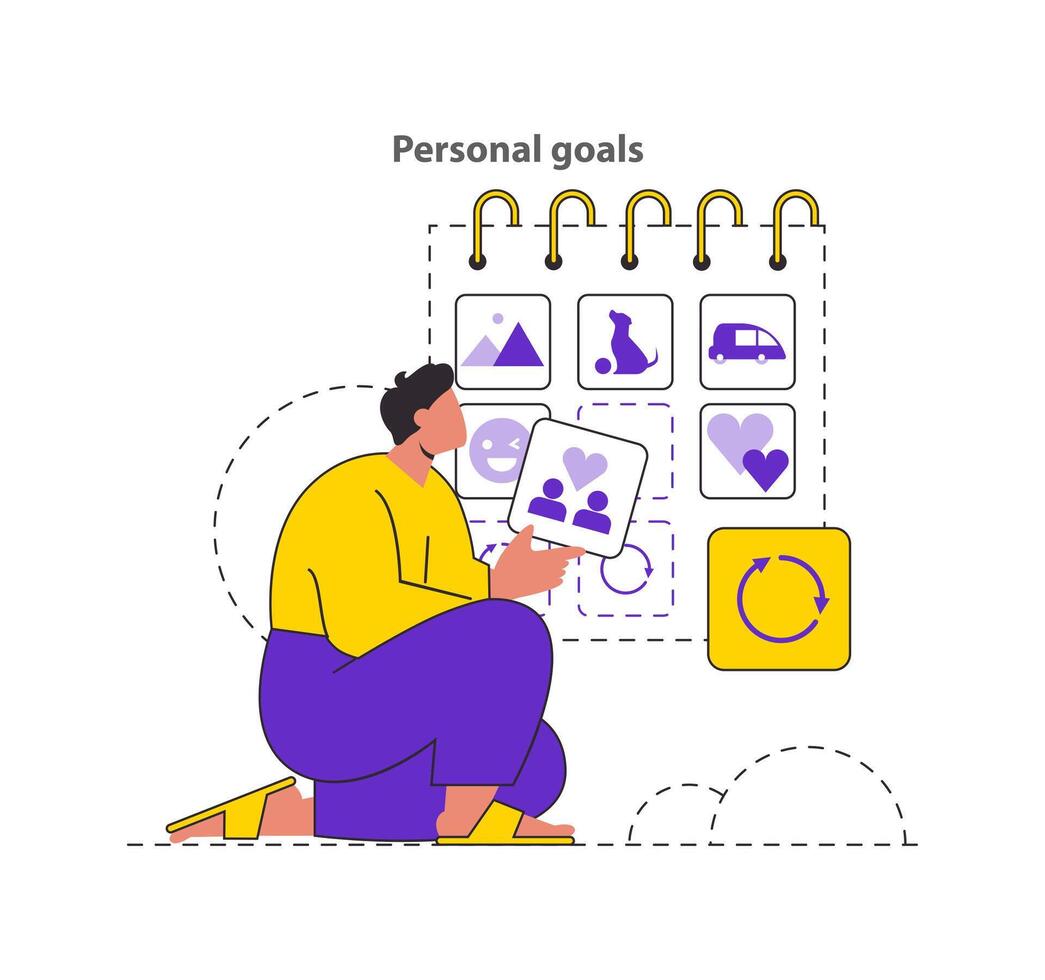 way to defeat fomo. Flat Illustration vector