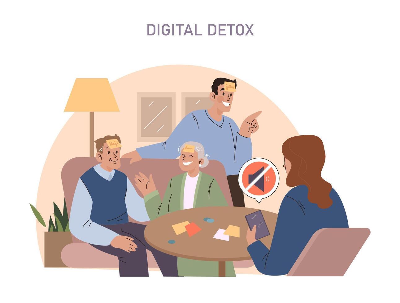 Digital Detox concept. vector