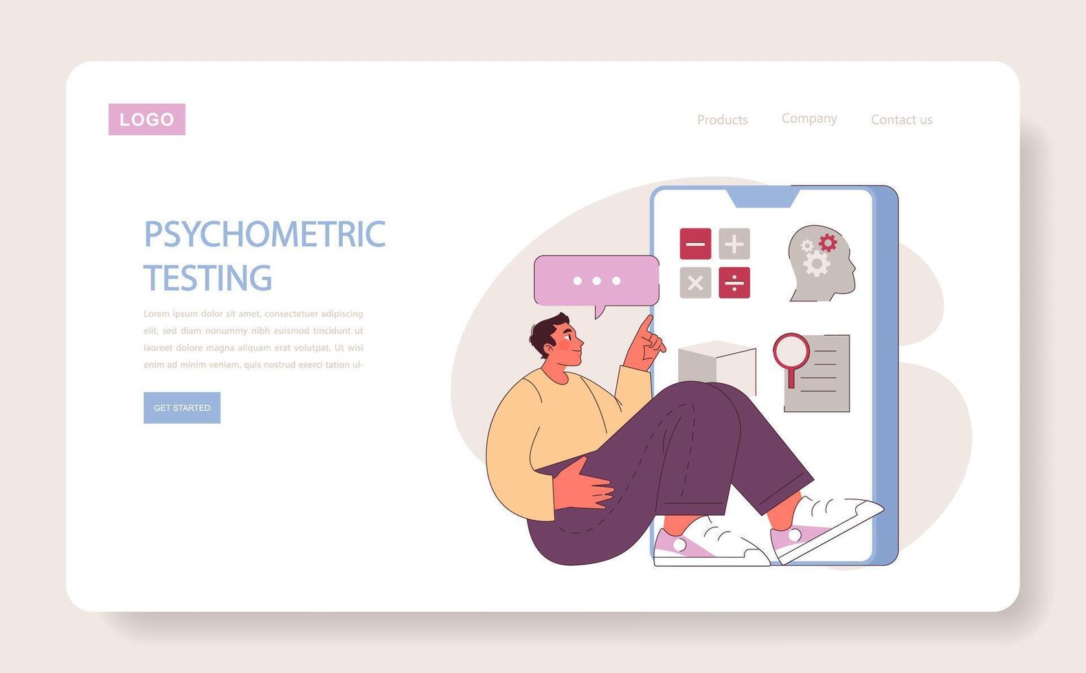 Psychometric Testing concept. vector