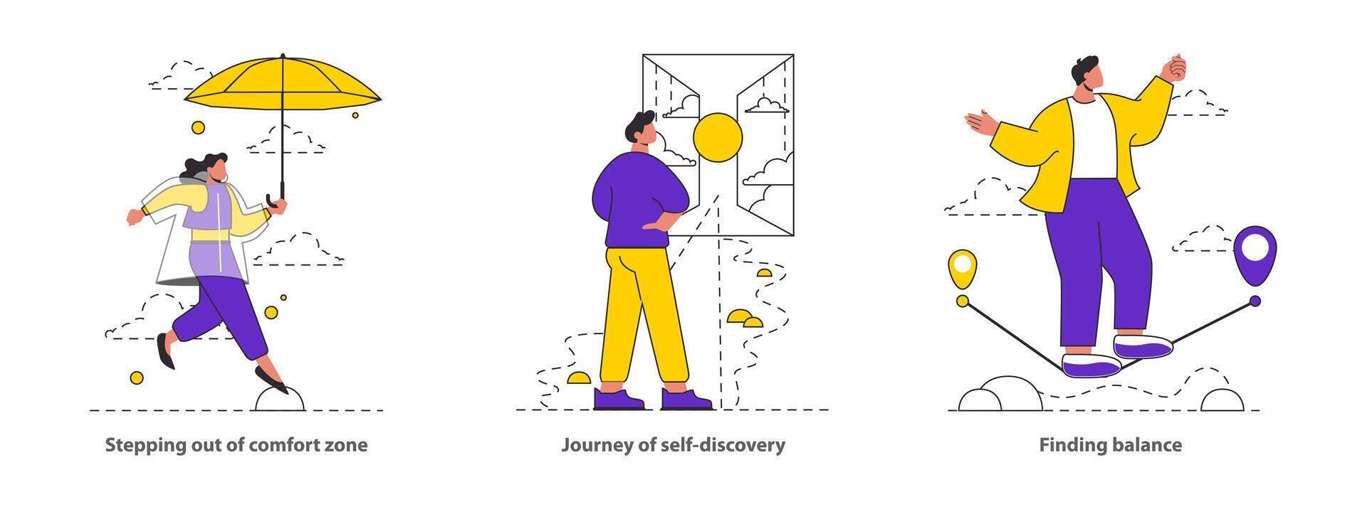 Self-Discovery Journey illustration vector