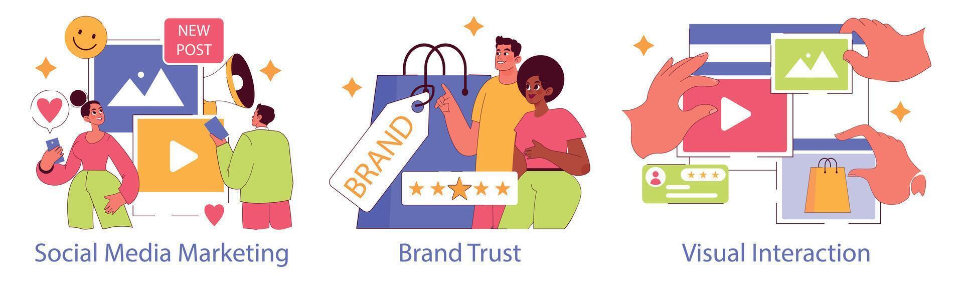 Millennials Targeting. Flat Illustration vector