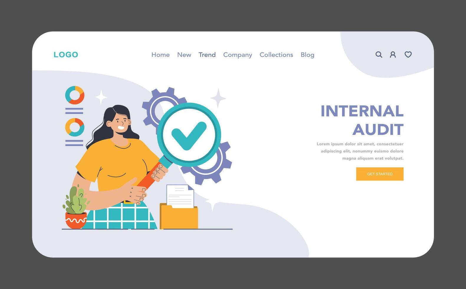Internal Audit concept. Flat illustration vector