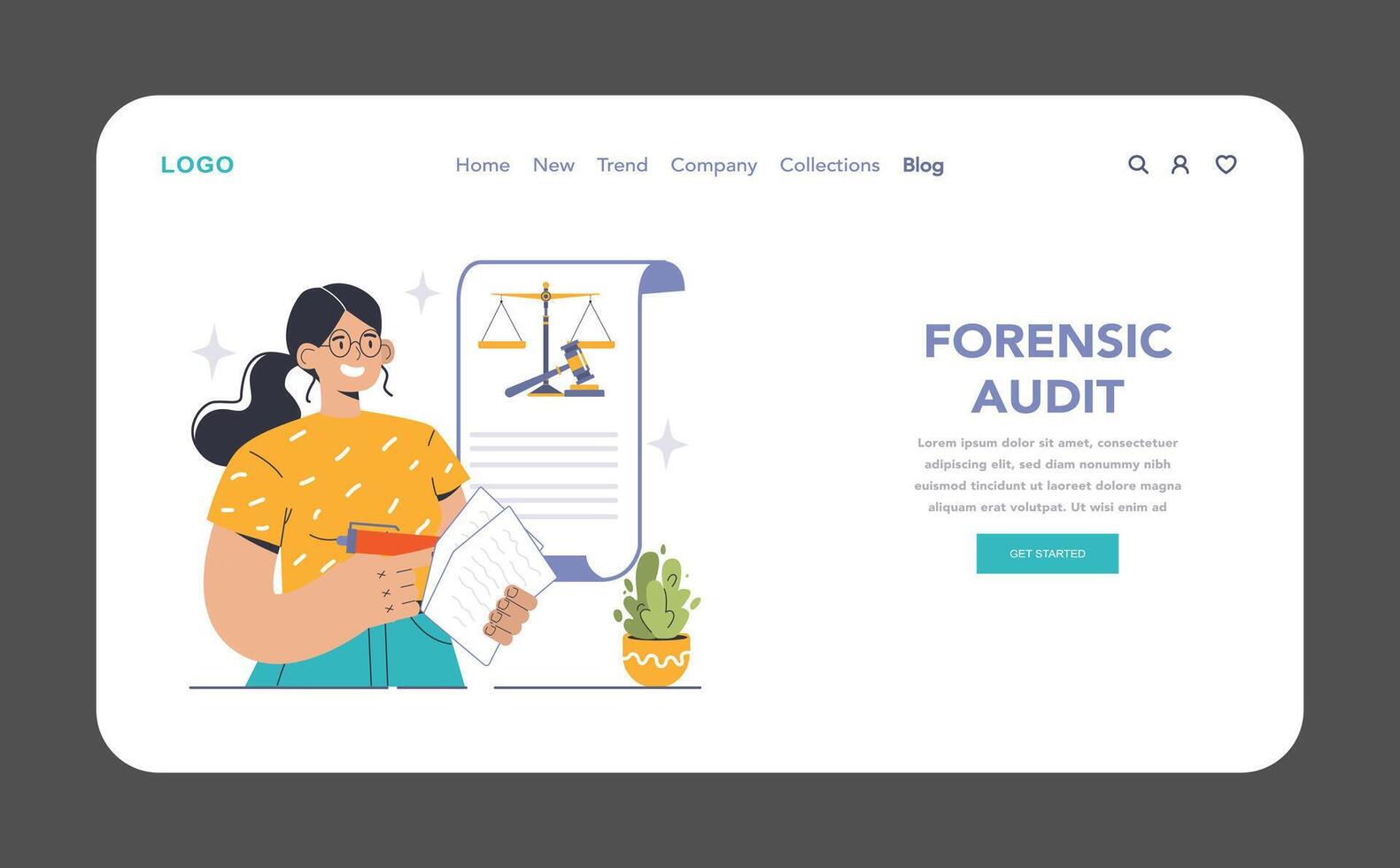 Forensic Audit concept. Flat illustration vector