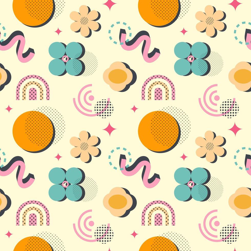 y2k background with abstract elements vector