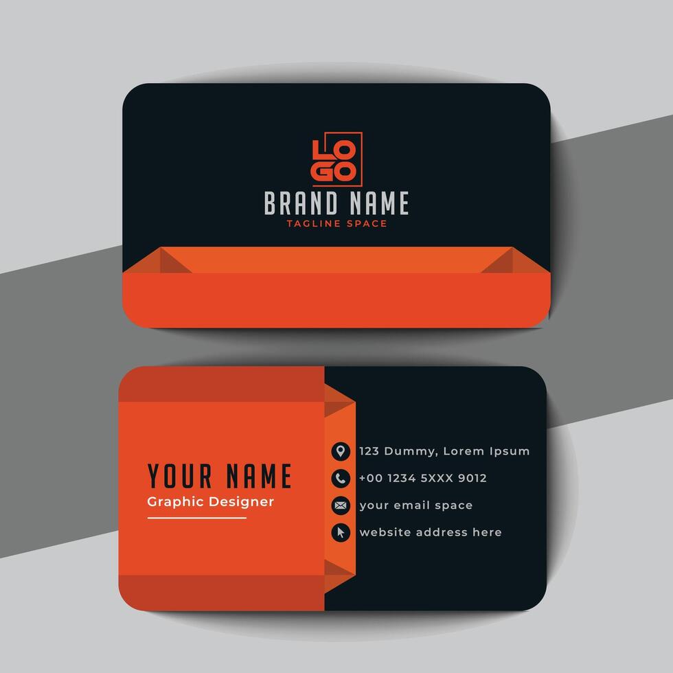 creative modern name card and business card vector