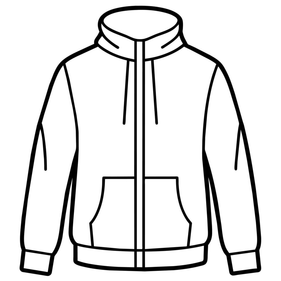 Windbreaker outline coloring book page line art illustration digital drawing vector