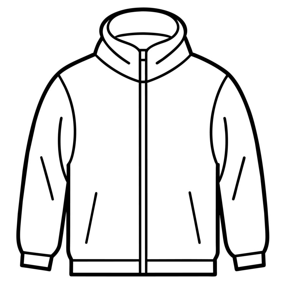 Windbreaker outline coloring book page line art illustration digital drawing vector
