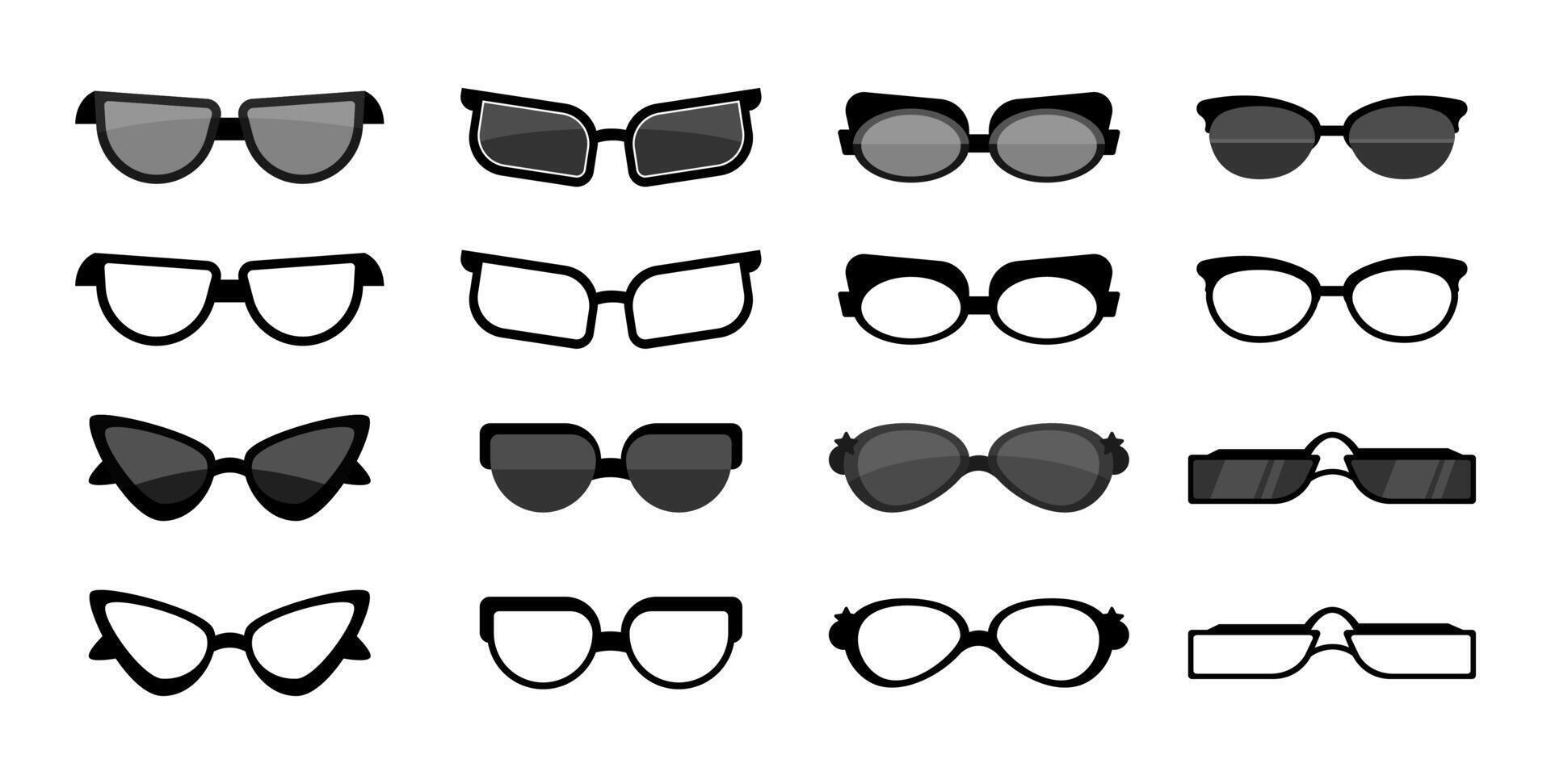 Fashion sunglasses accessory. Trendy plastic frame shades. Fashion Glasses vector