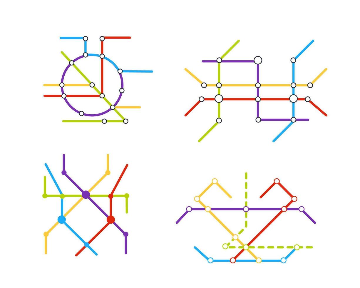 metro subterraneo ciudad mapa. subterráneo transporte sistema. público transporte vector