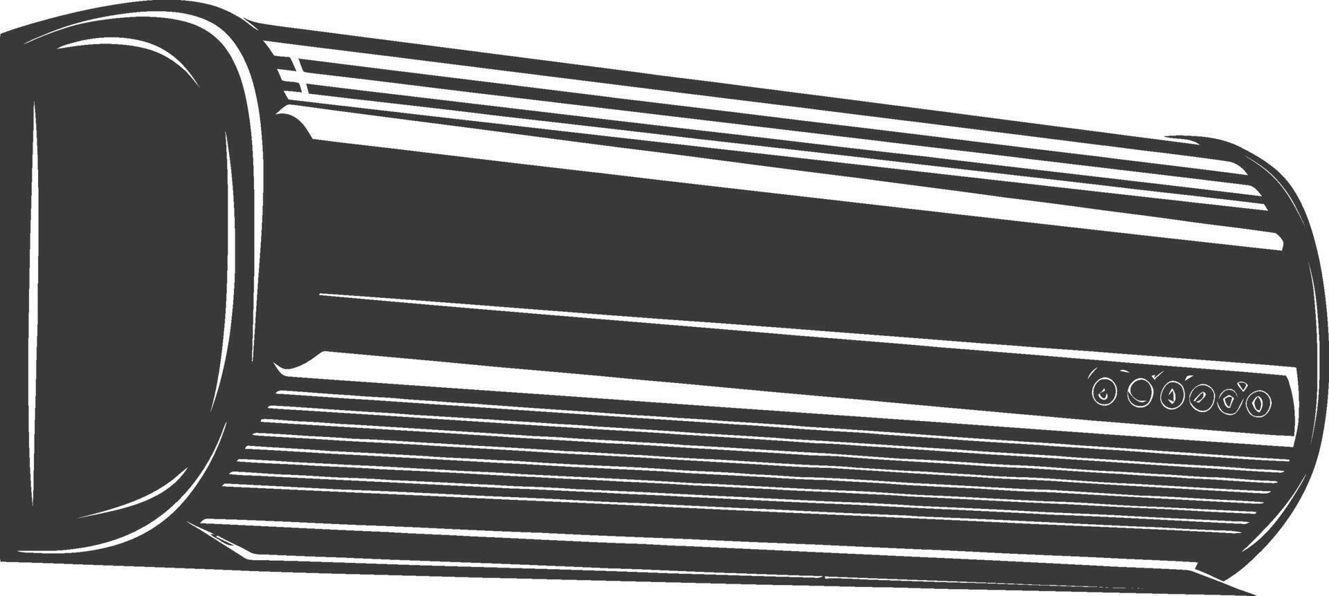 Silhouette Air conditioner black color only vector