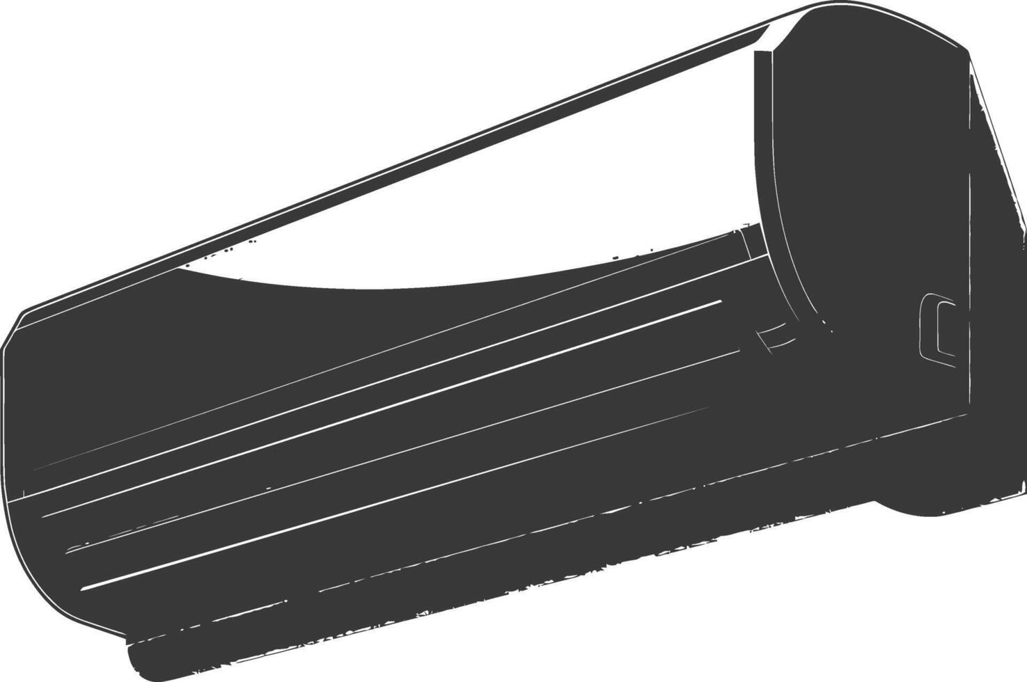 Silhouette Air conditioner black color only vector