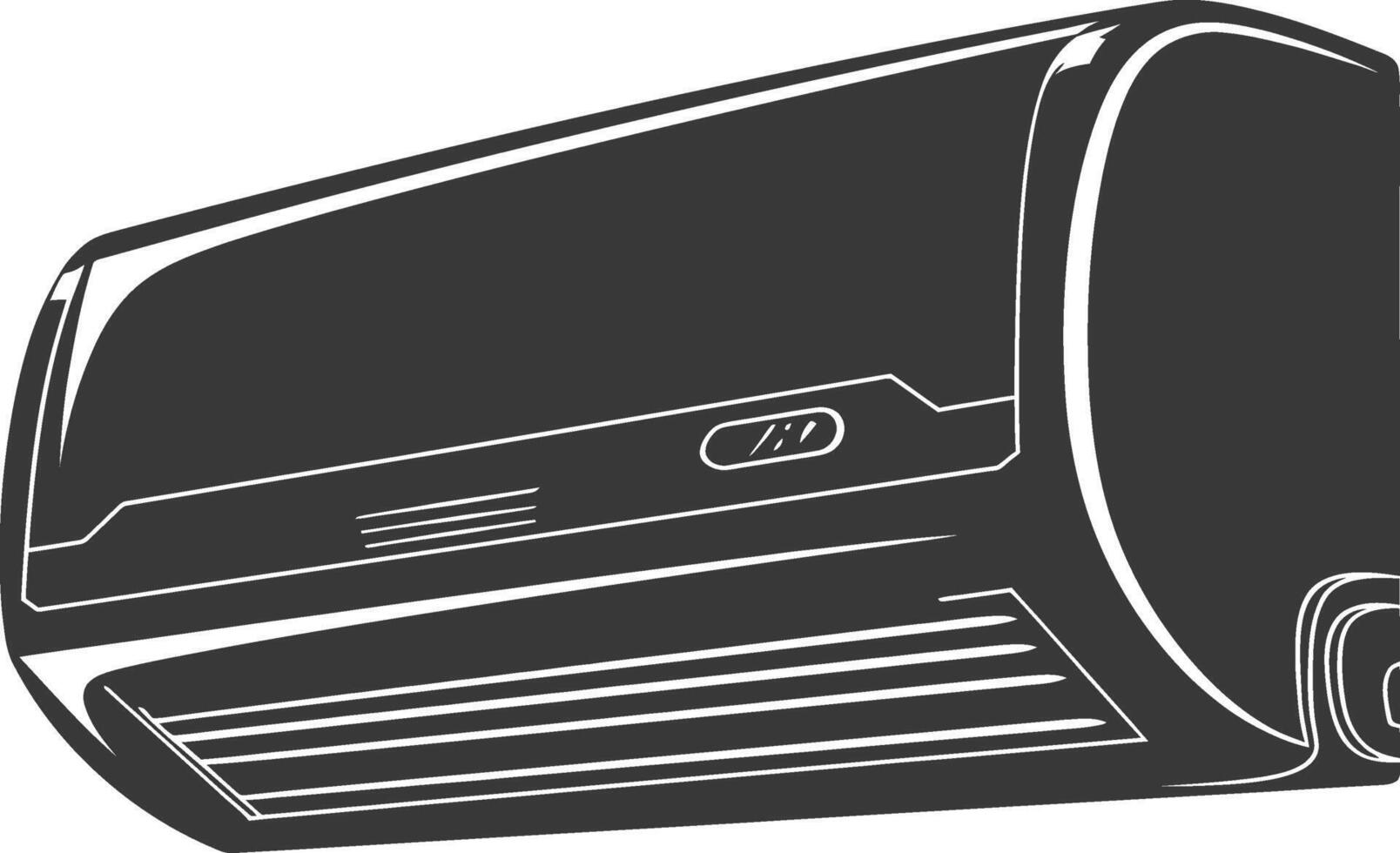 Silhouette Air conditioner black color only vector