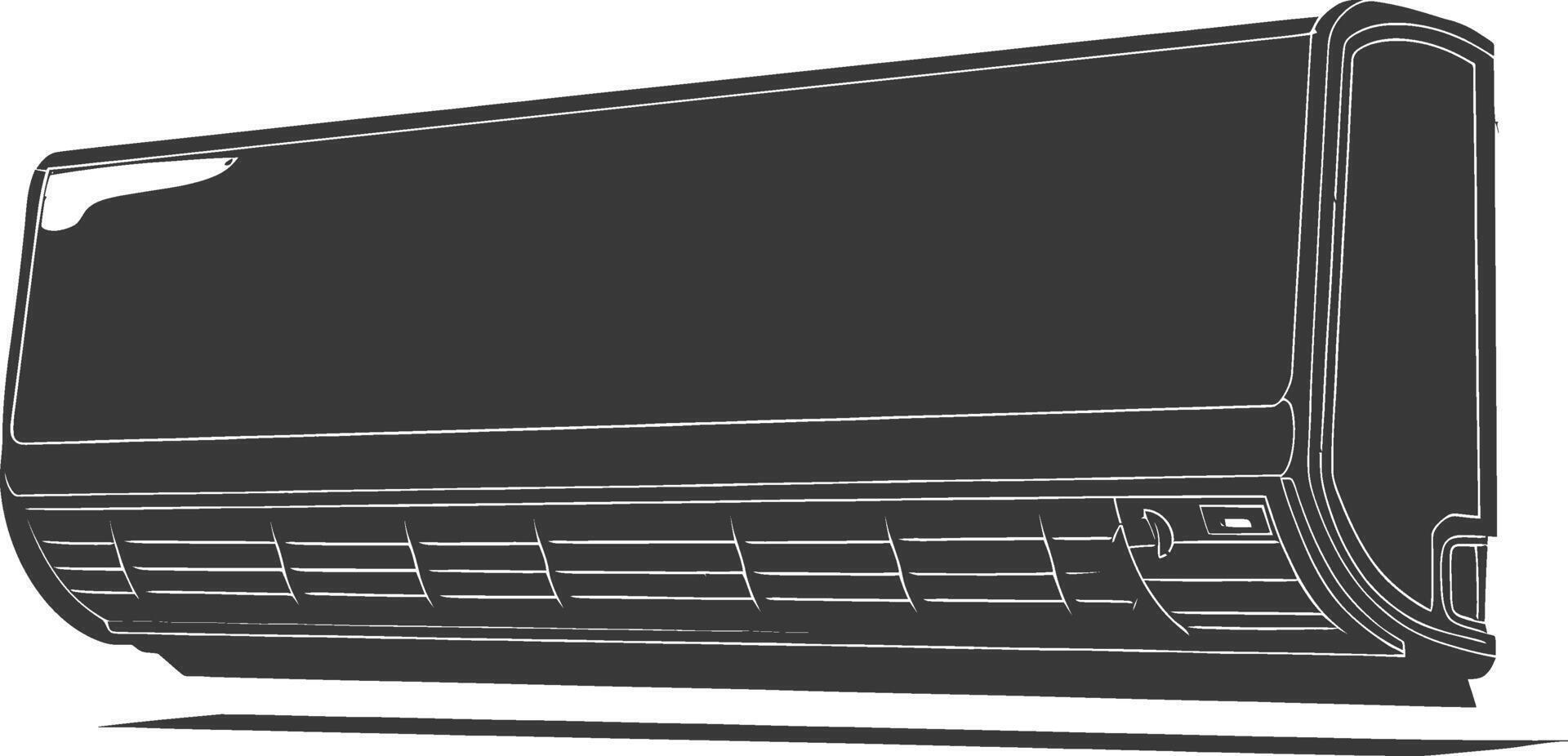 Silhouette Air conditioner black color only vector