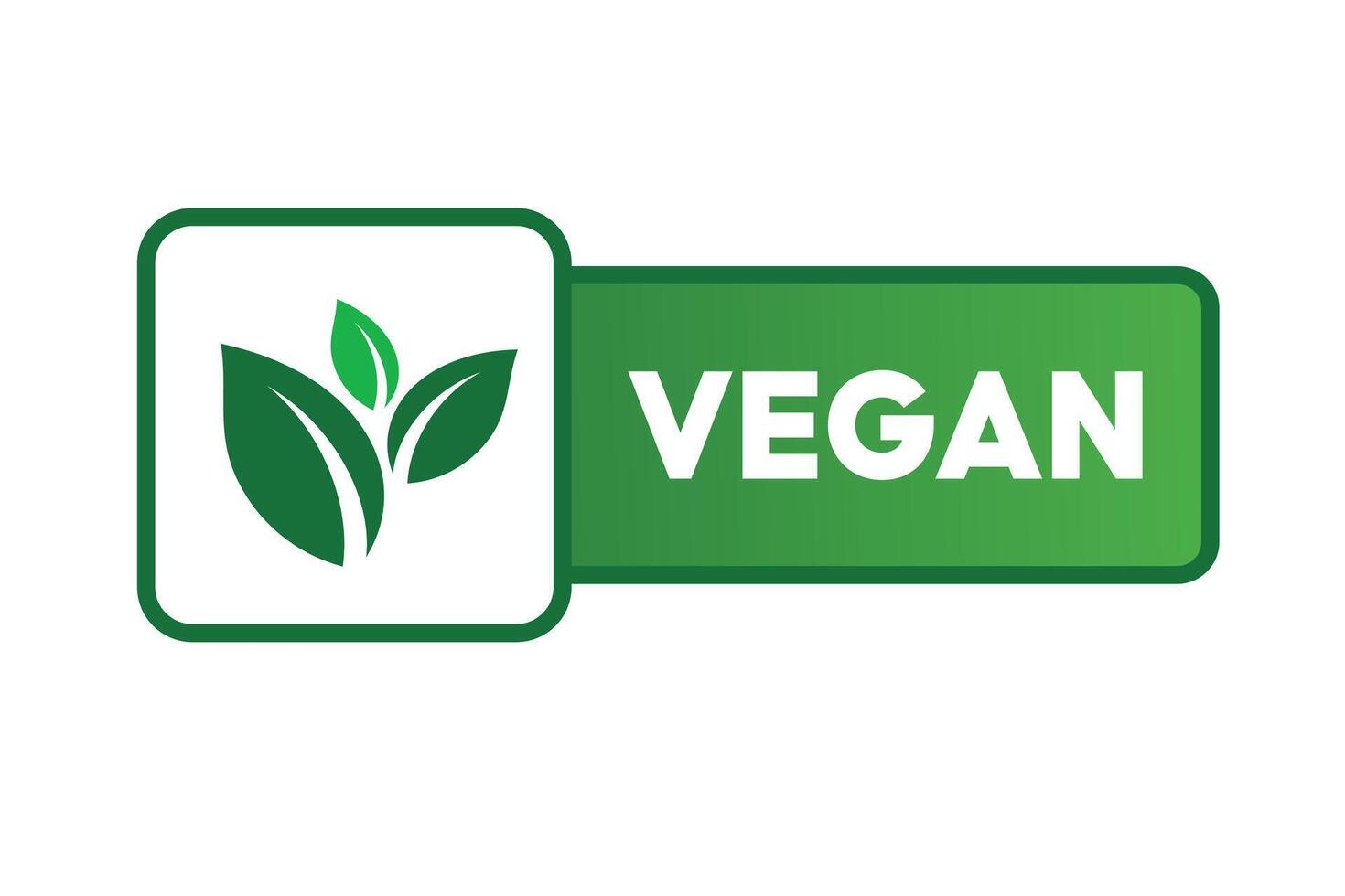 vegano verde icono en blanco antecedentes vegano comida firmar con hojas vector