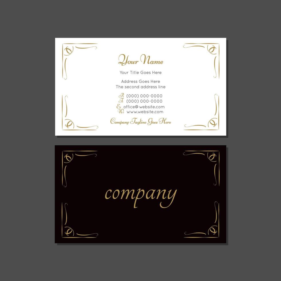 Elegant Vintage Business Card Template vector