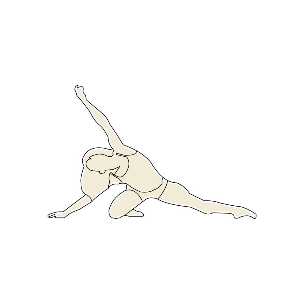 Woman Dance line continuous drawing illustration design template vector
