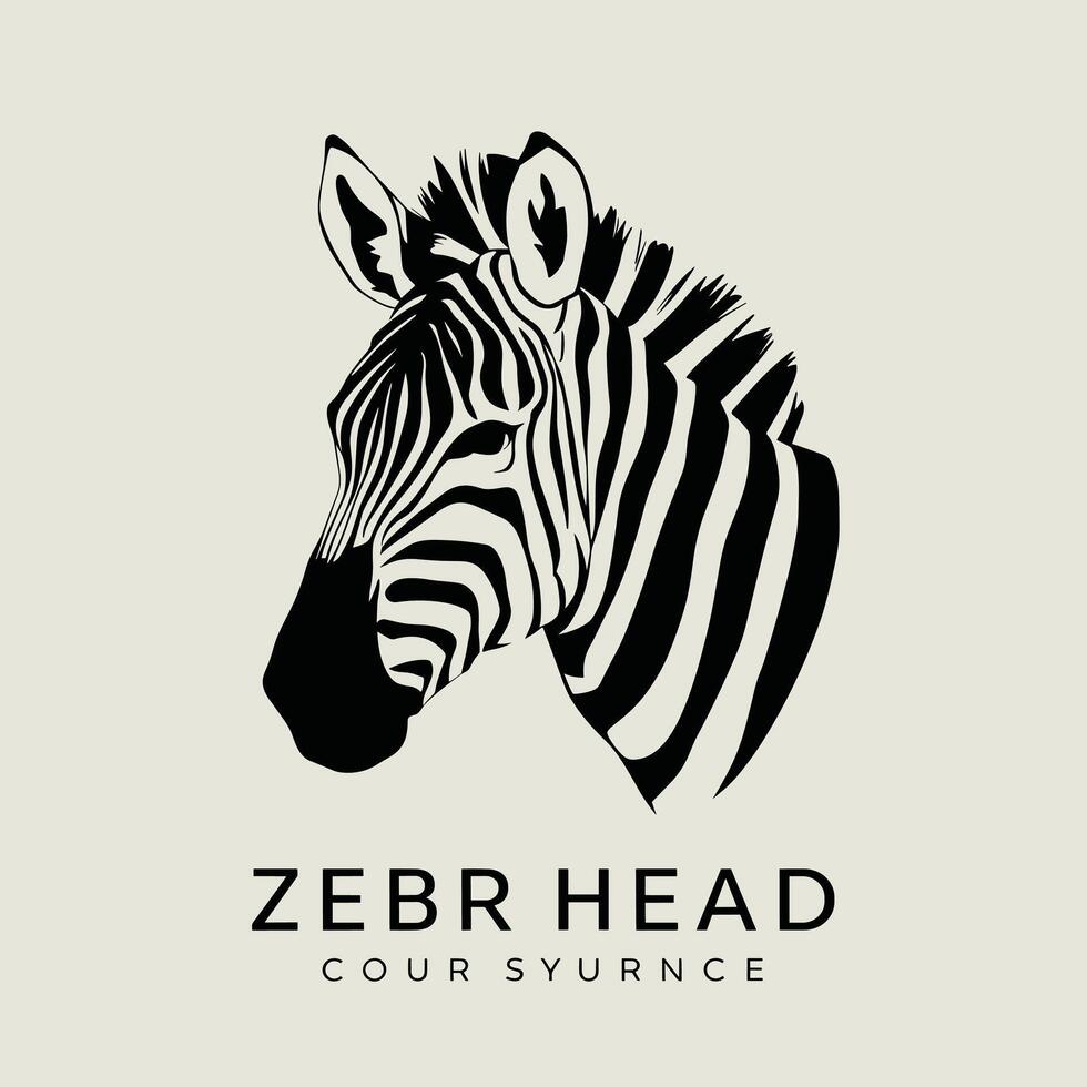 zebra black and white illustration vector