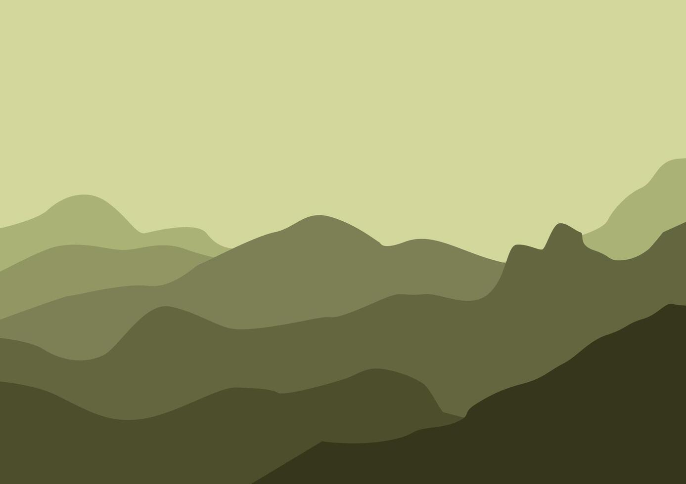 Landscape with mountains. Illustration in flat style. vector