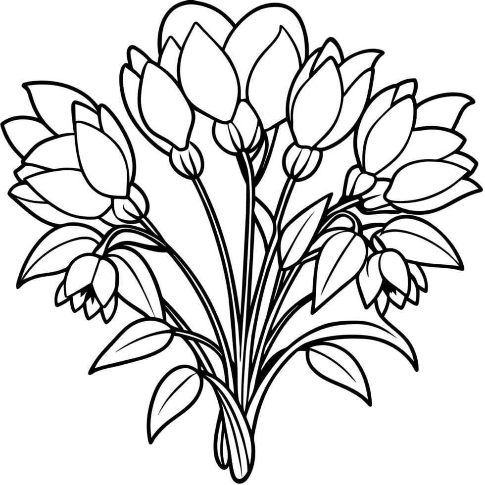 Bleeding Heart flower outline illustration coloring book page design, Bleeding Heart flower black and white line art drawing coloring book pages for children and adults vector