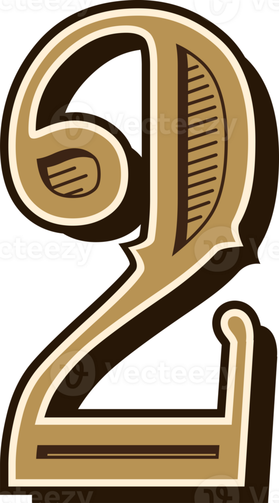 Western Alphabet Letters Vintage Numbers Design png