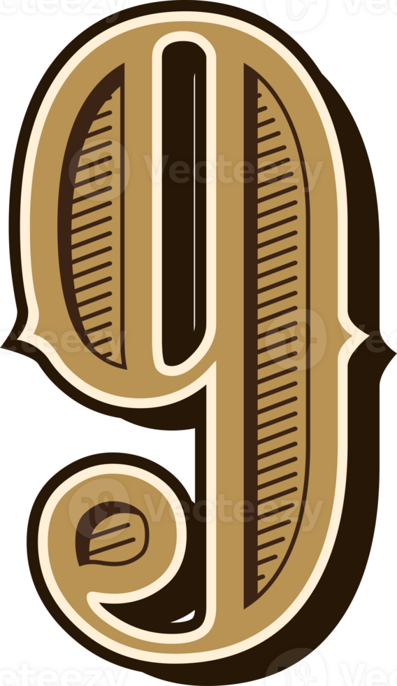 Western Alphabet Letters Vintage Numbers Design png