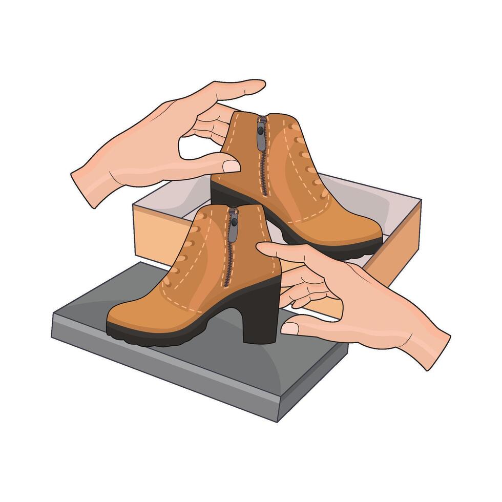 illustration of women boot vector