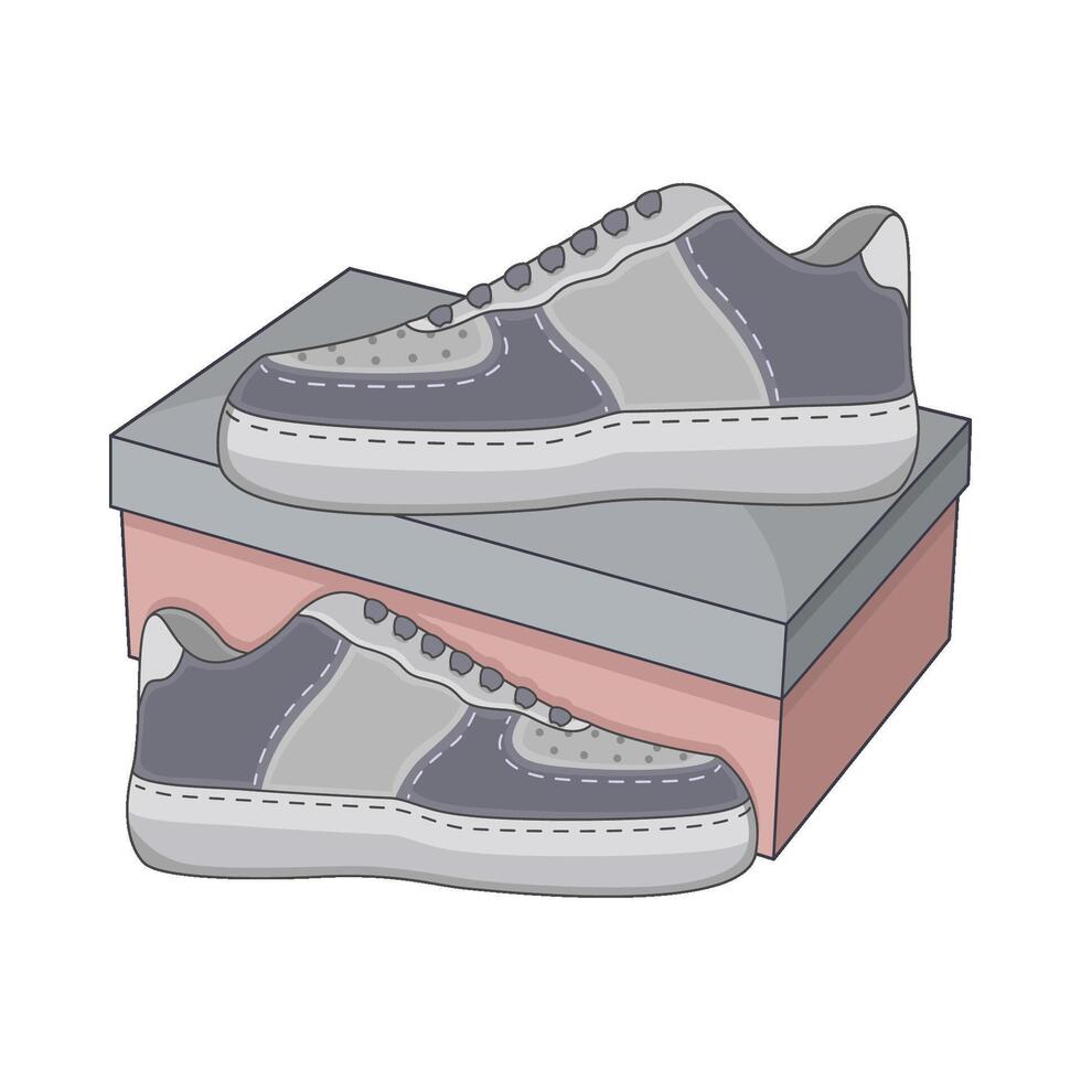 illustration of shoes box vector