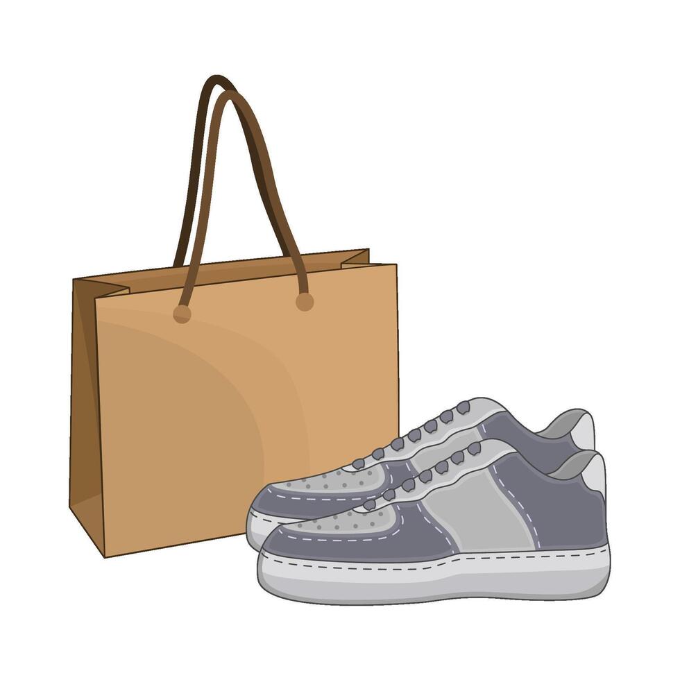 illustration of shoes bag vector