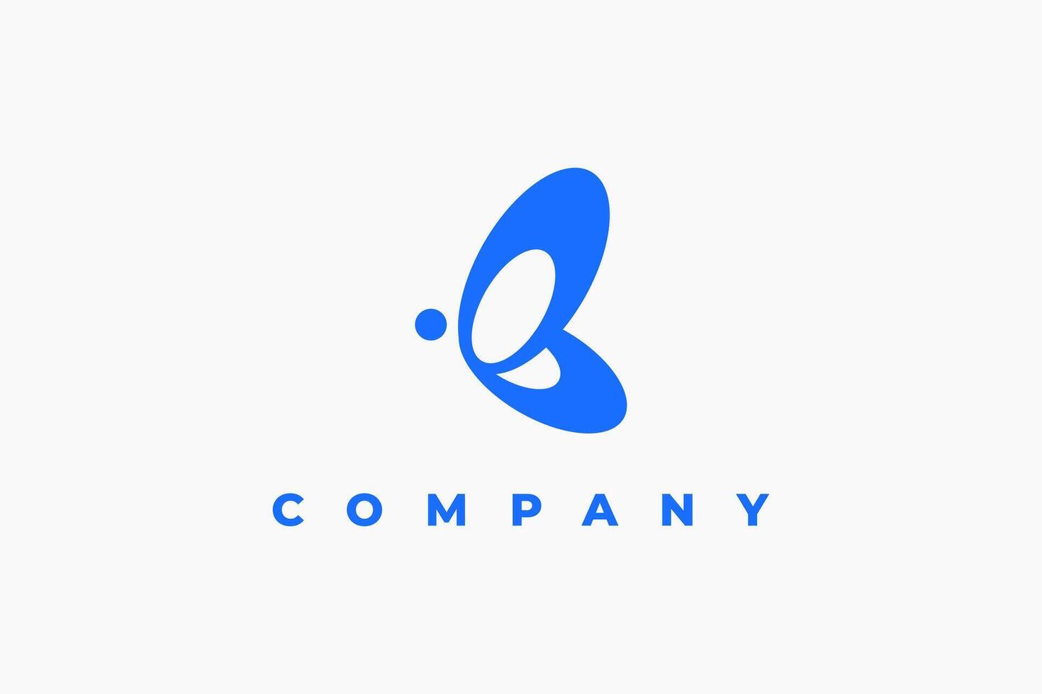 letter b butterfly modern logo vector