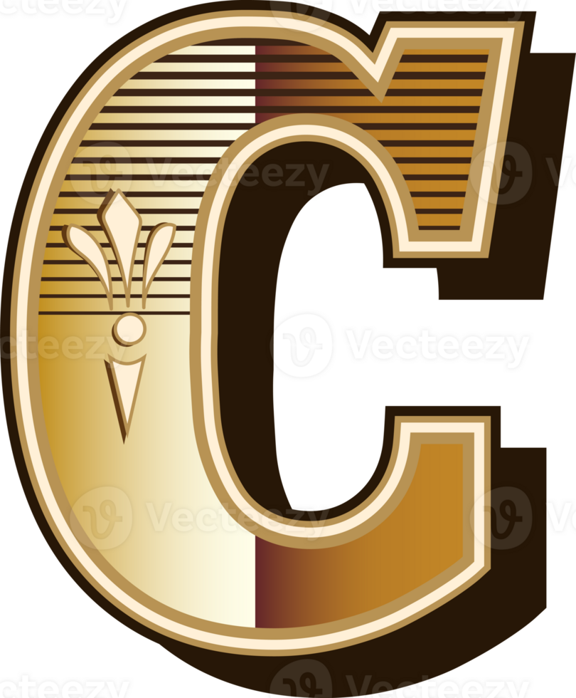 Vintage western alphabet letters font design png