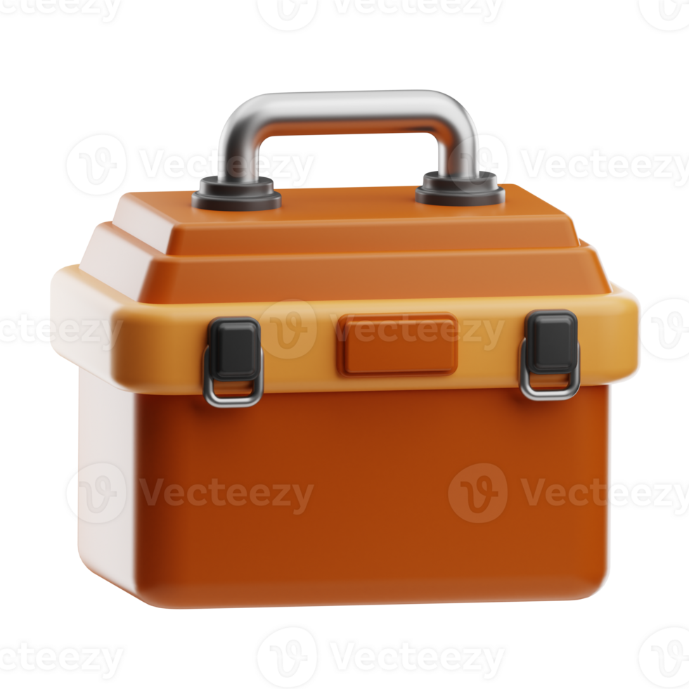 Ice Box camping illustration 3d png