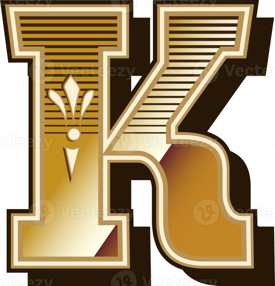 Vintage western alphabet letters font design png