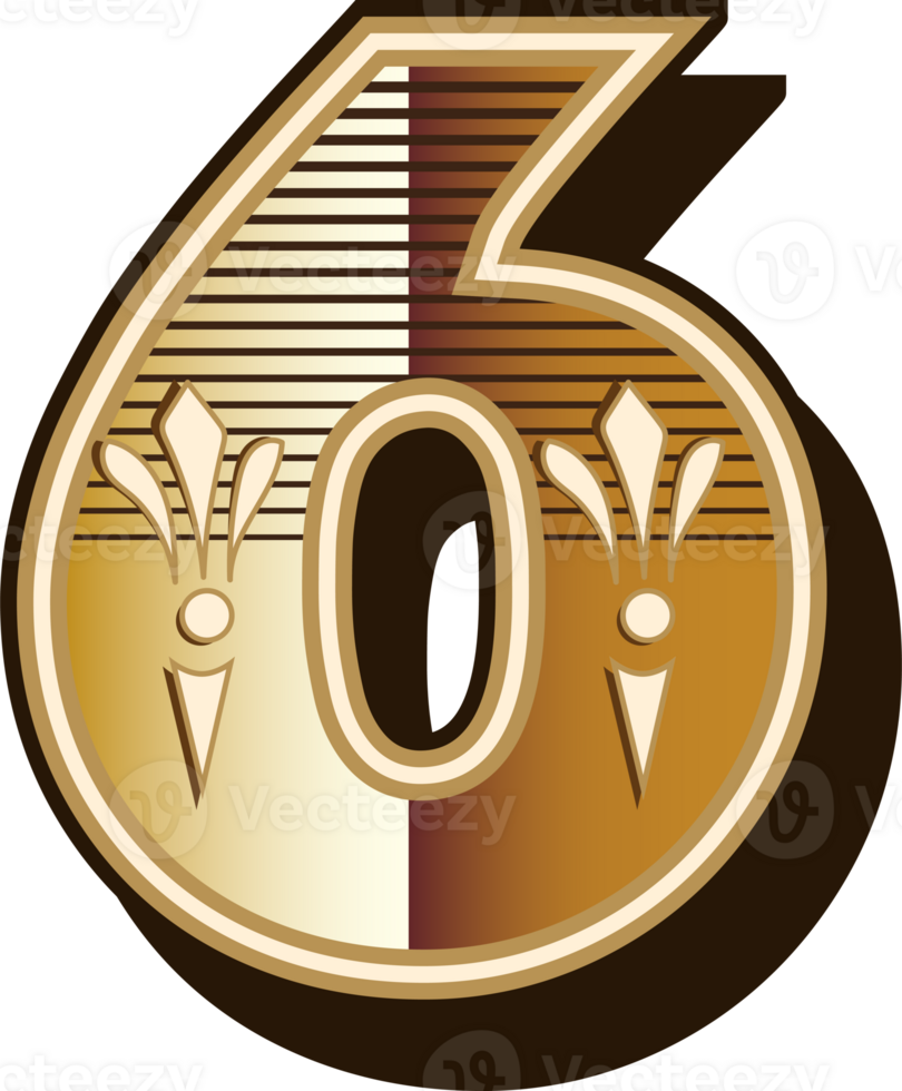 Vintage western numbers alphabet letters font design illustration png