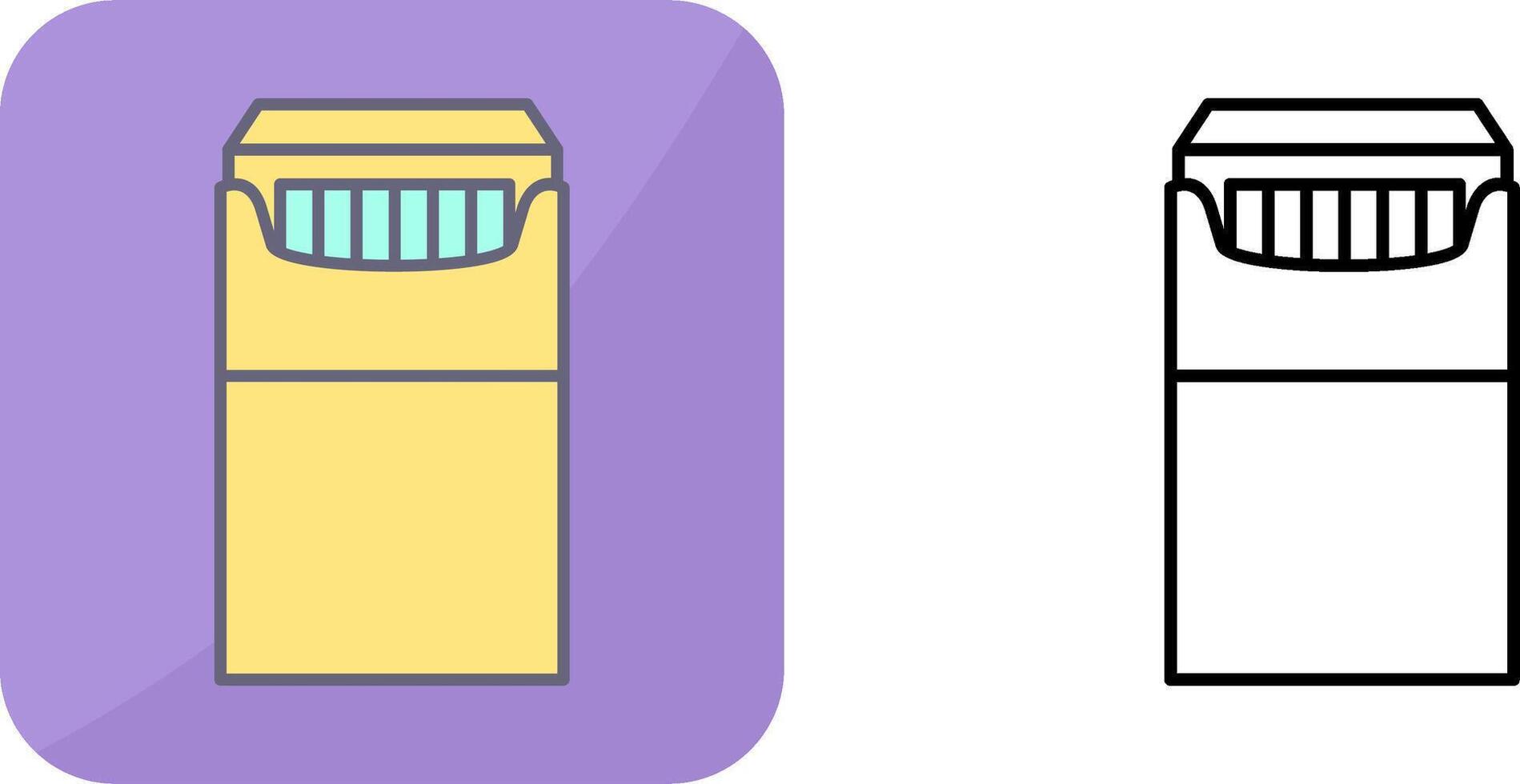 Unique Packet of Cigarettes Icon Design vector