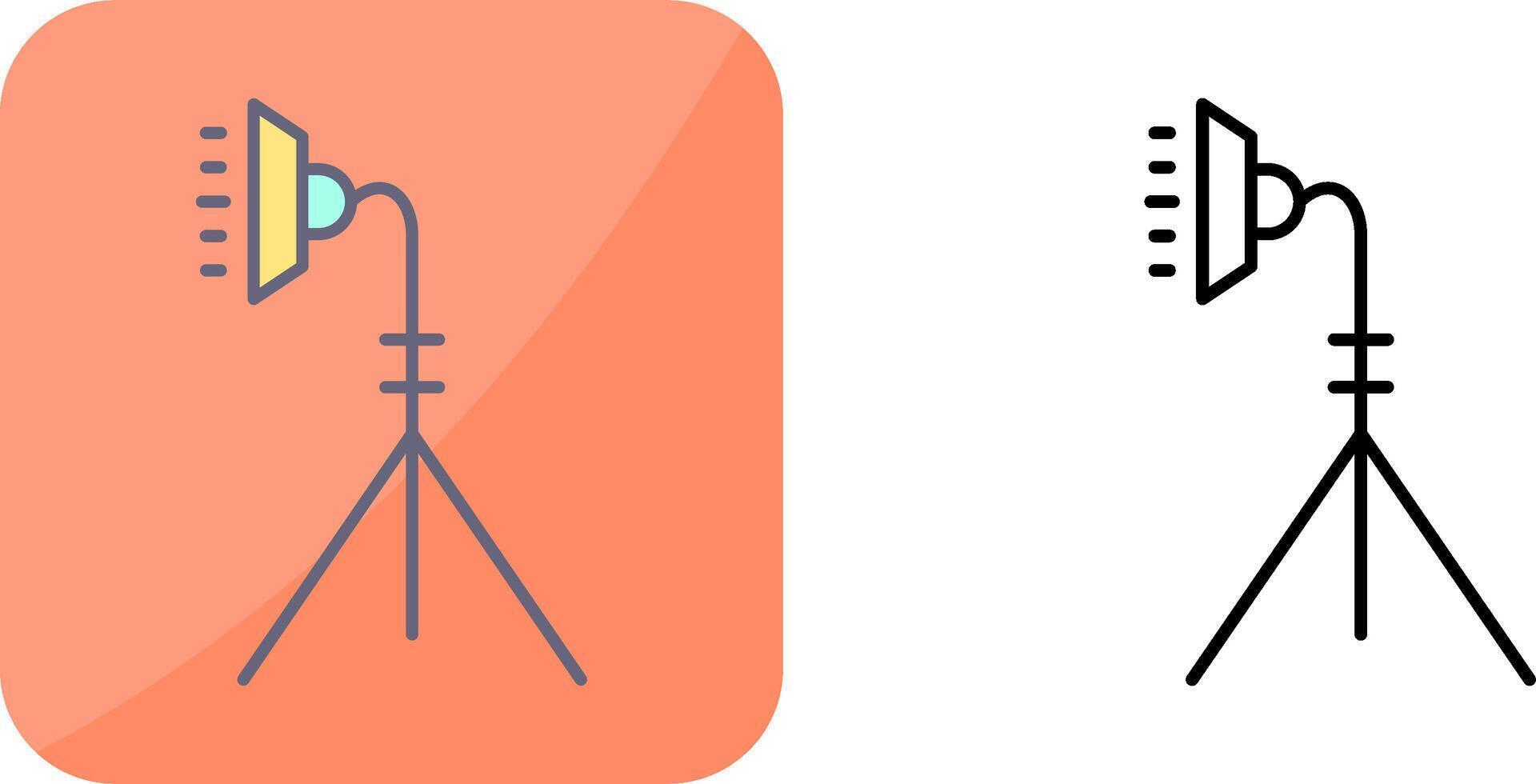 Unique Light Stand Icon Design vector