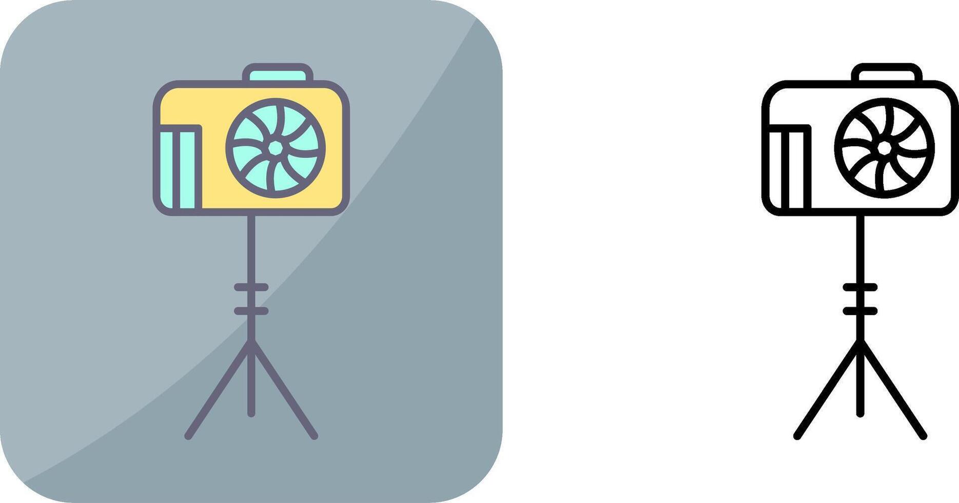 Unique Camera Stand Icon Design vector