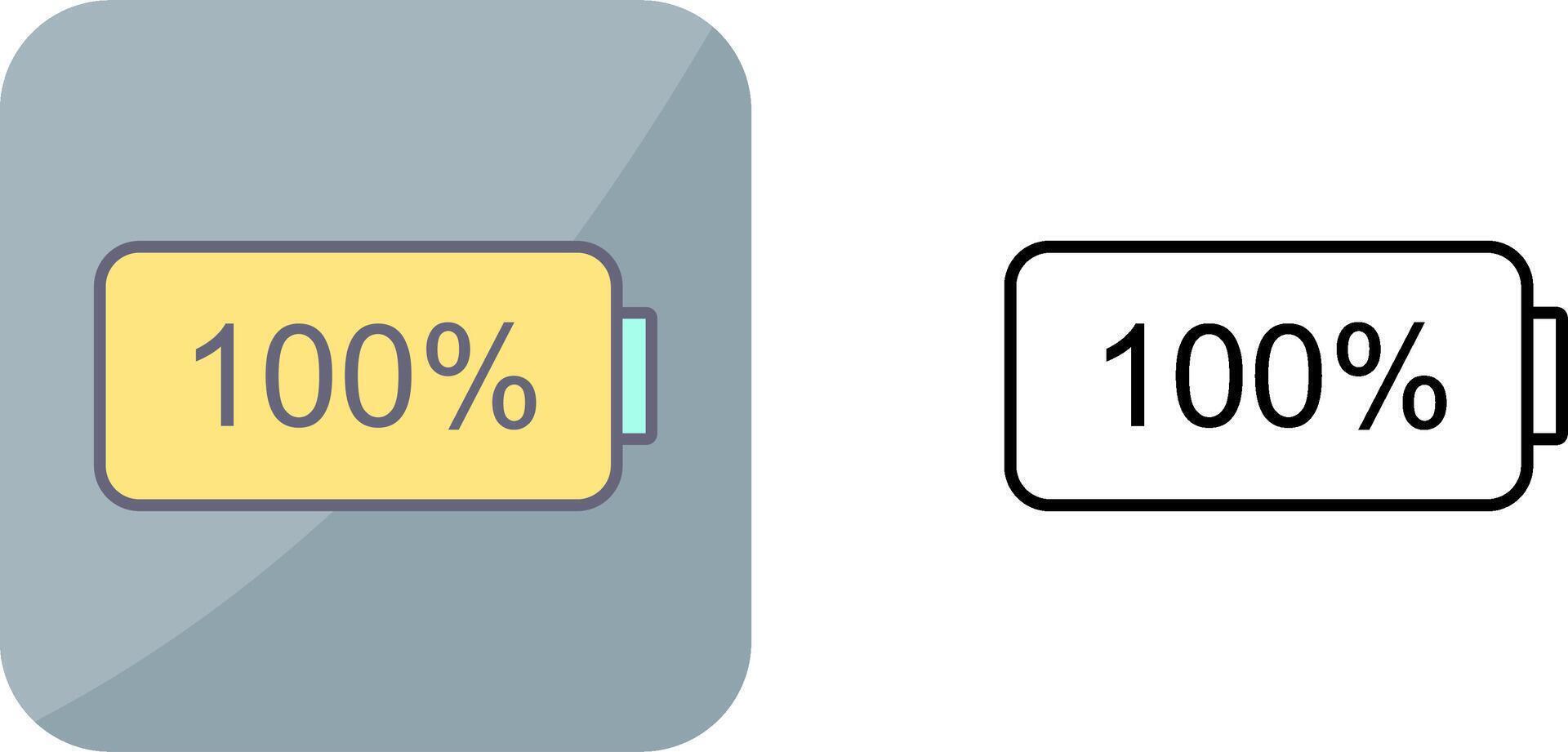 Unique Full Battery Icon Design vector