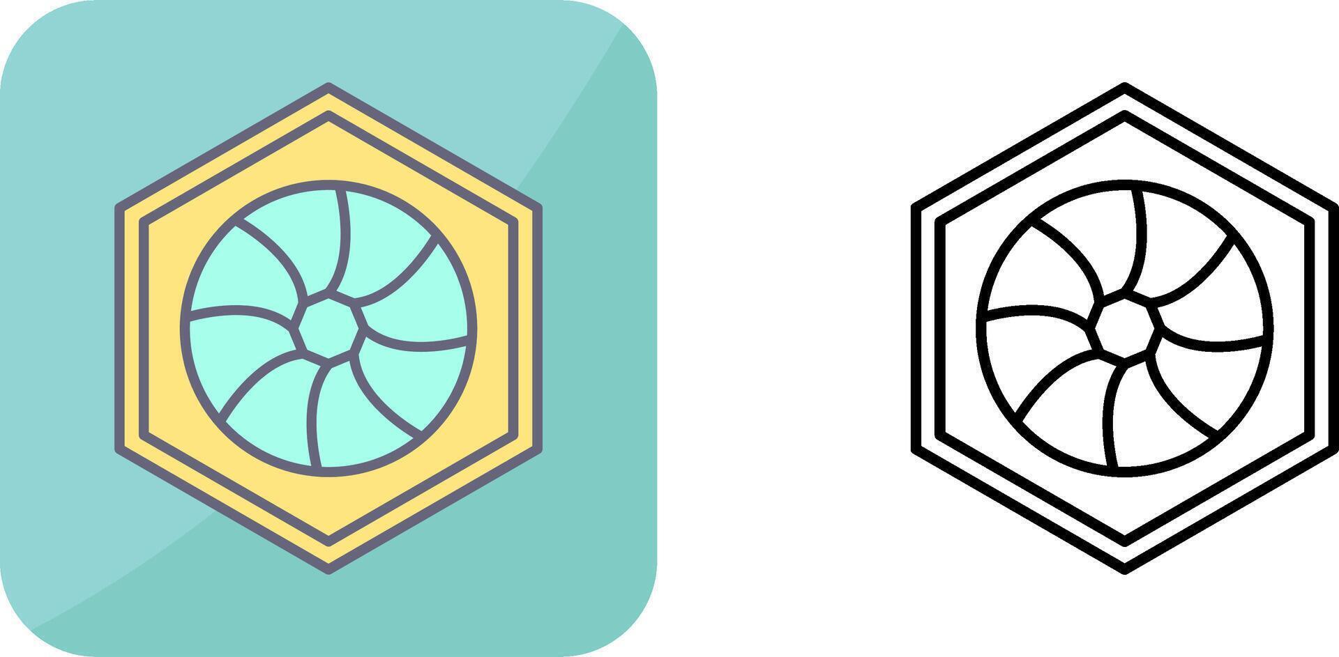 Unique Hexagonal Diaphram Icon Design vector