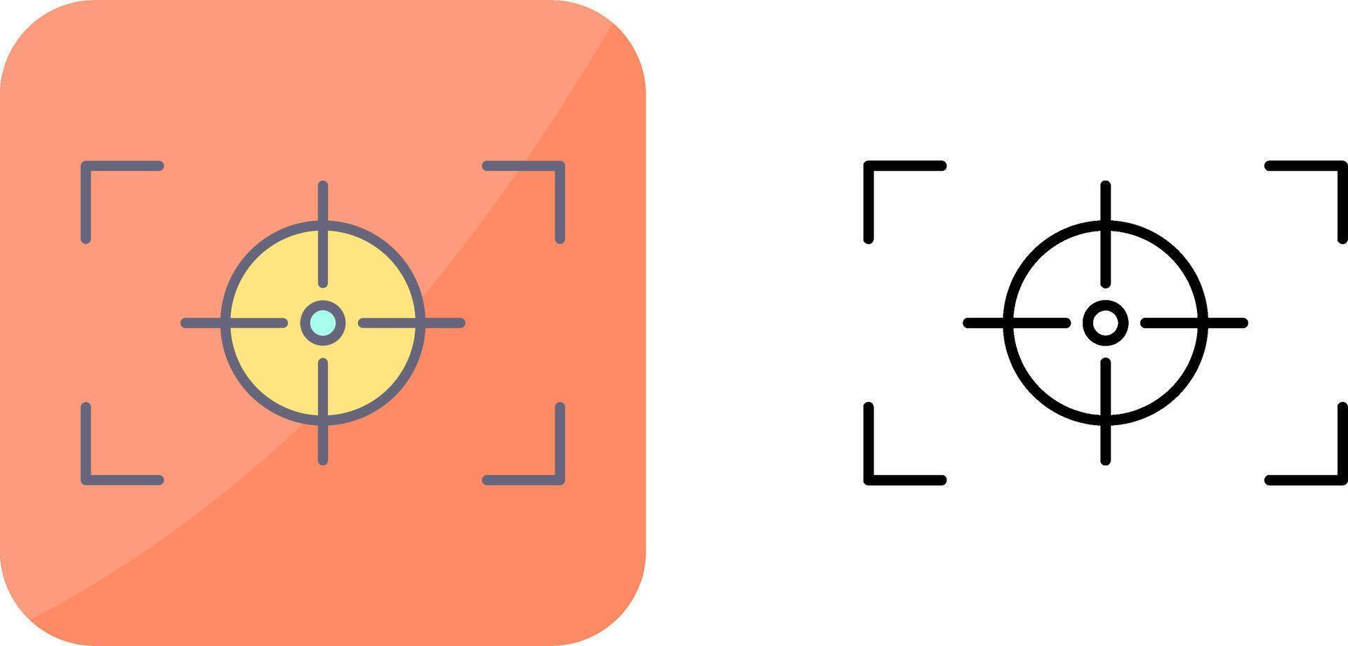 Unique Focus Horizontal Icon Design vector