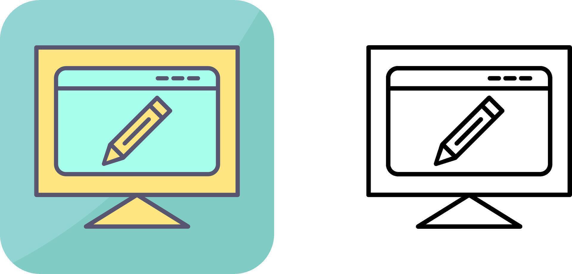 Edit Webpage Icon Design vector