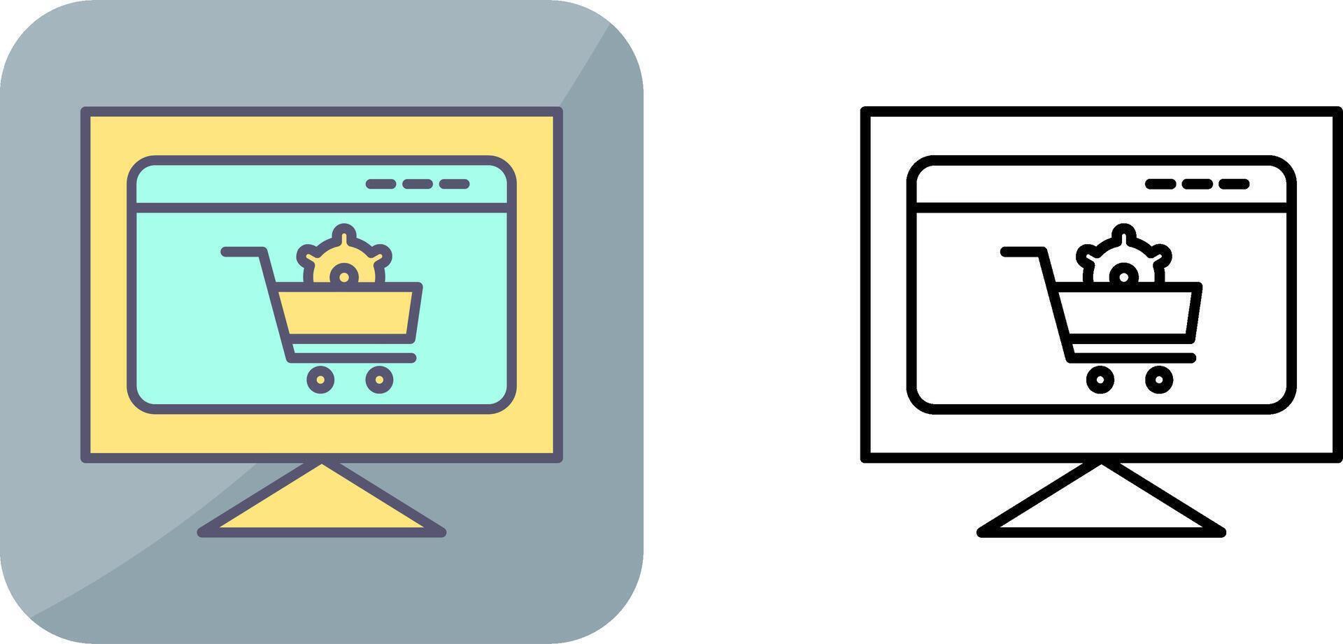 Ecommerce Settings Icon Design vector