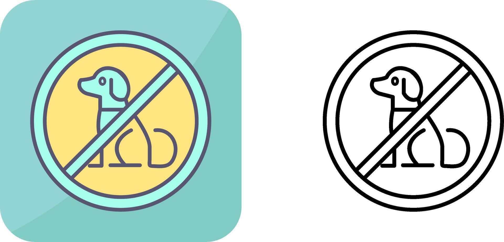No Pets Icon Design vector