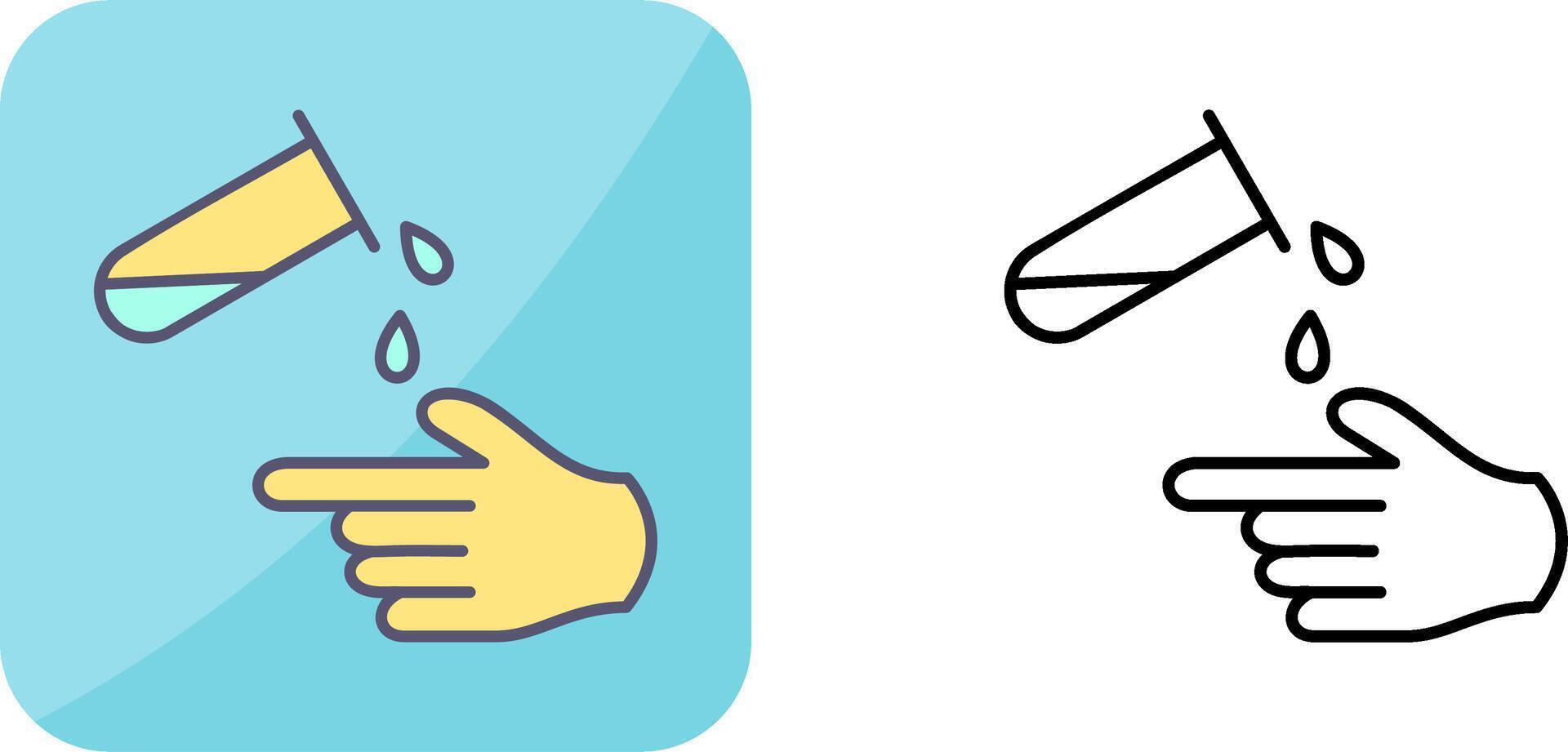 Corrosive Hazard Icon Design vector