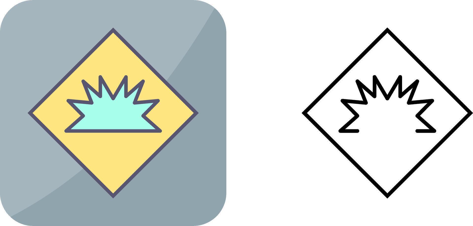 Danger of Welding Flash Icon Design vector