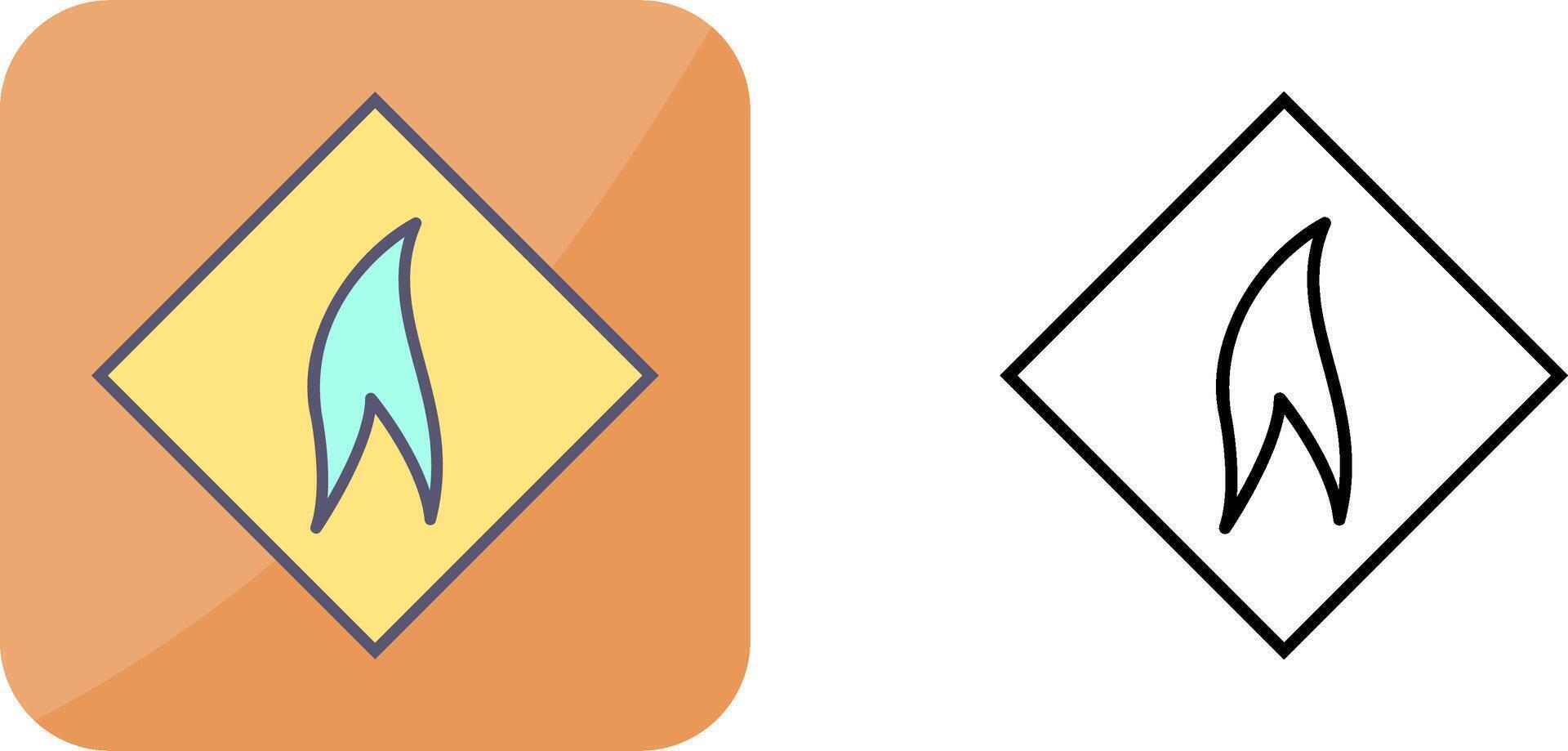 Flammable Material Icon Design vector