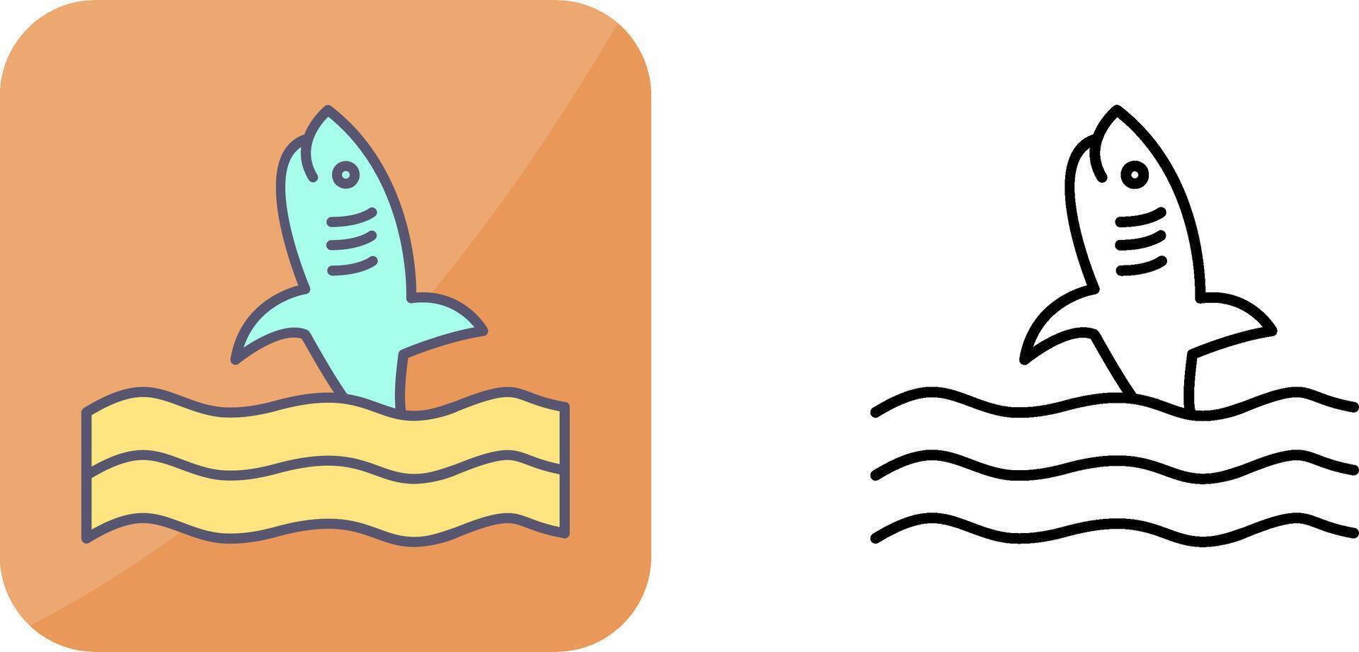 Dangerous Shark Icon Design vector