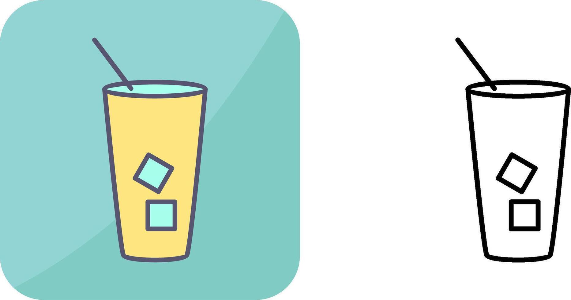 Iced Coffee Icon Design vector